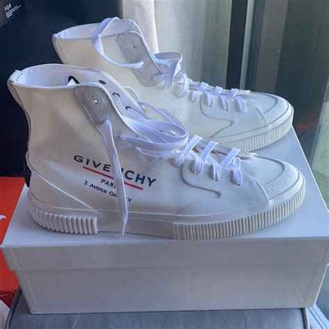 givenchy tennis light high-top canvas sneakers|givenchy shoes for men.